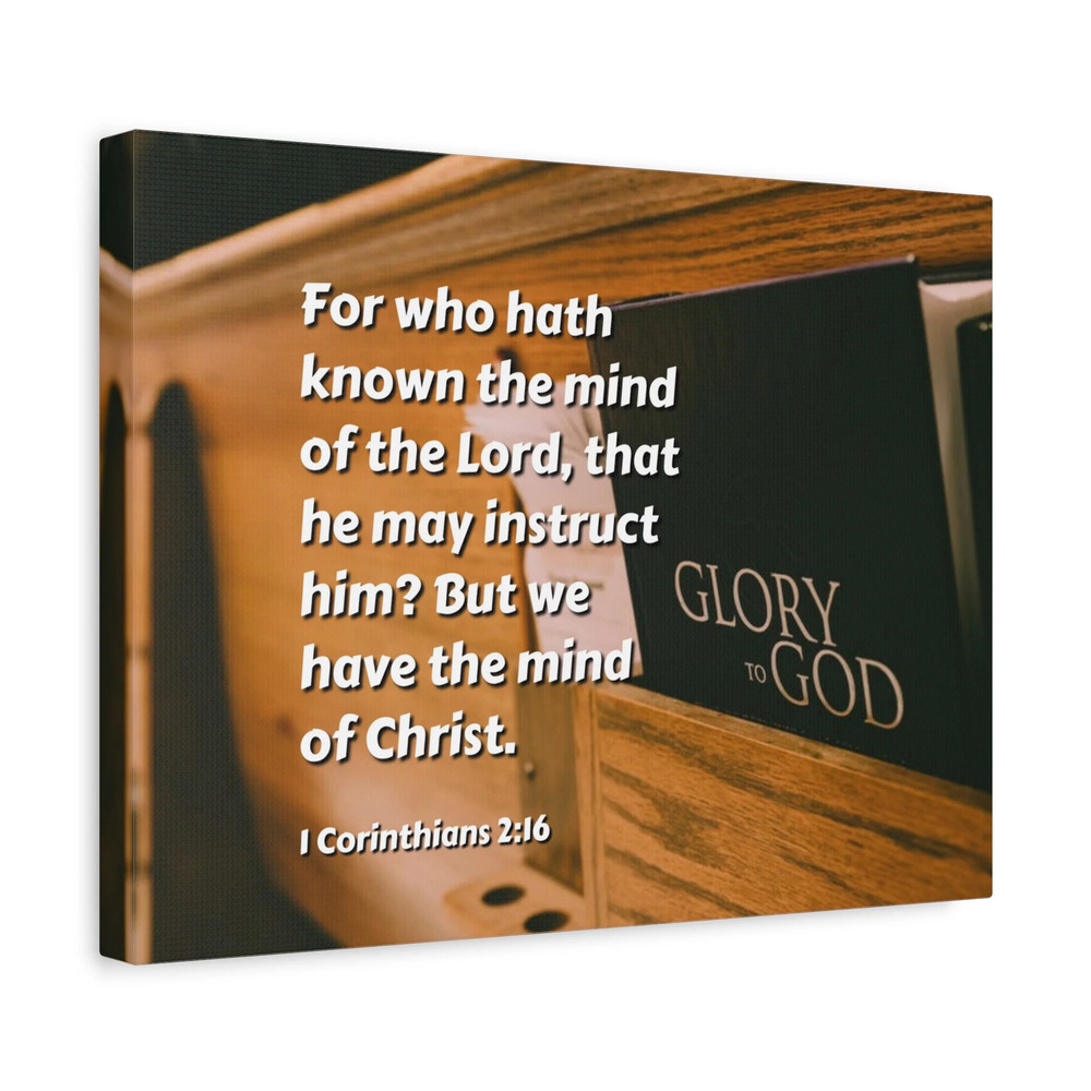 Scripture Canvas Mind Of Christ 1 Corinthians 2:16 Christian Wall Art Bible